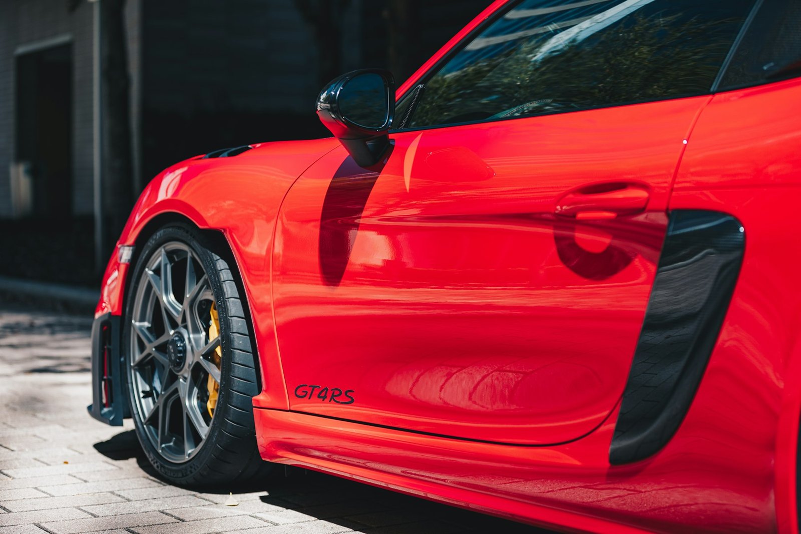 Sports car finished with premium paint protection film
